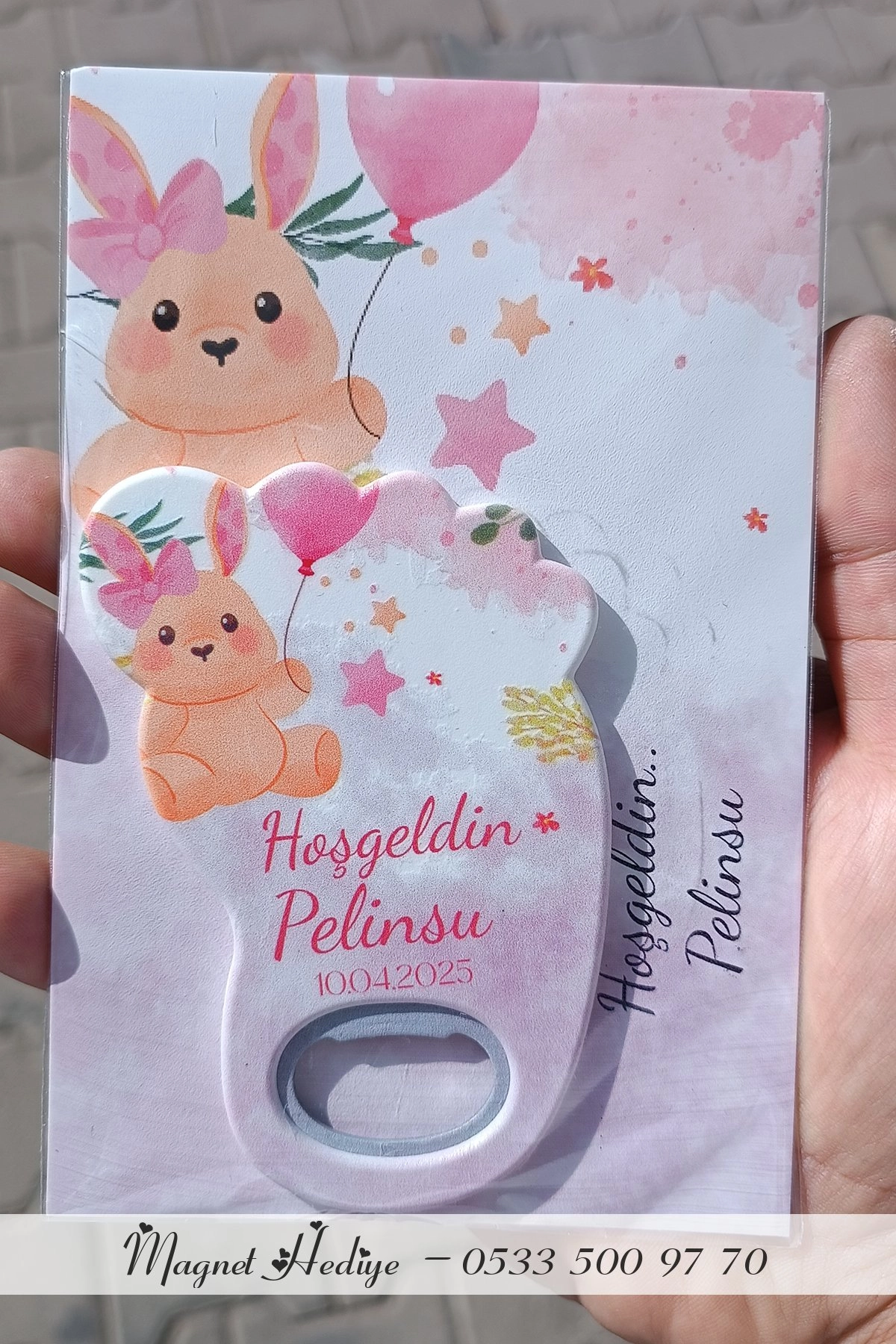 Ayak Magneti + Pembe Tavşan