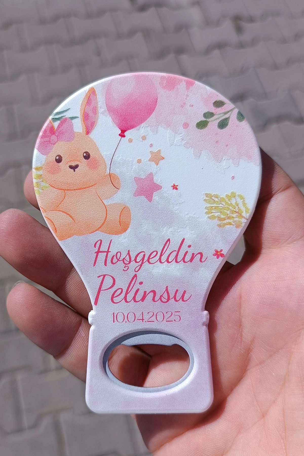 Balon Magneti + Pembe Tavşan