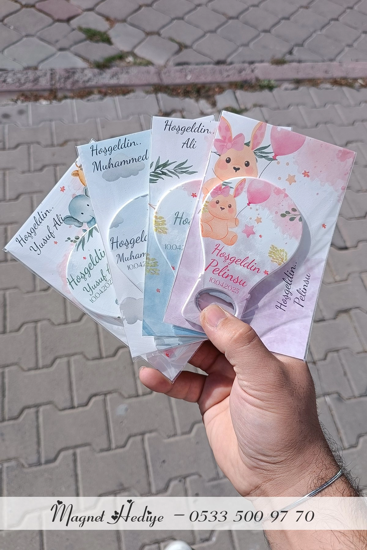 Balon Magneti + Pembe Tavşan